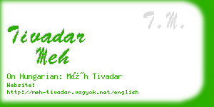 tivadar meh business card